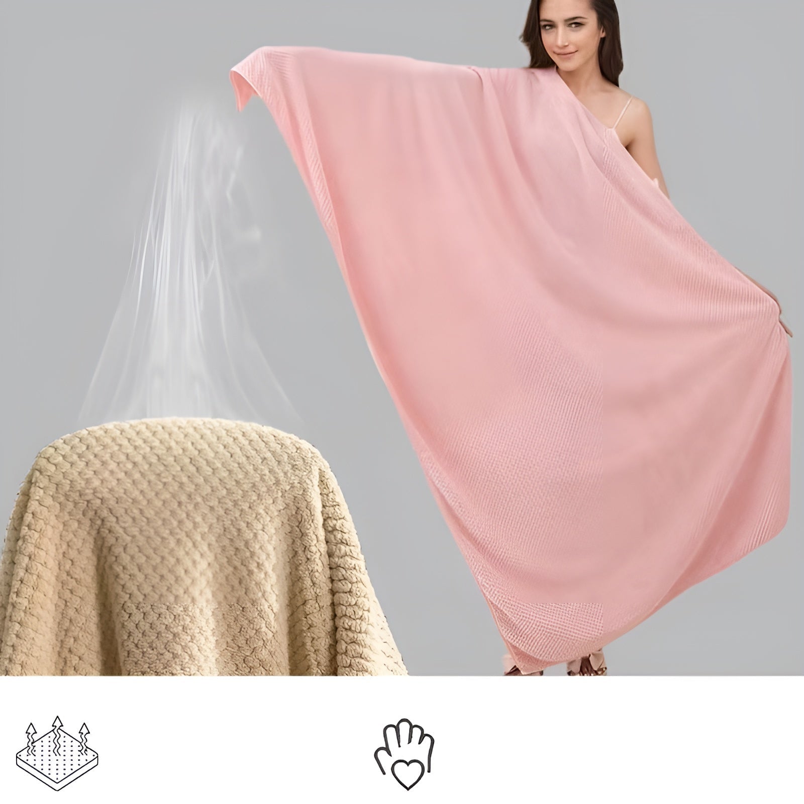 Textured Pattern Microfiber Towel Set – 6 Pieces