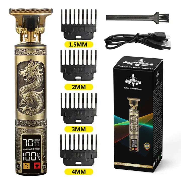 Digital Display Hair Clipper with Precision Blades for Professionals