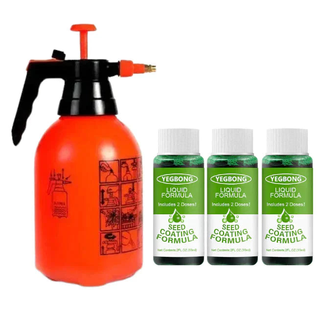 Natural Lawn Renewal Spray with Grass Seed Formula