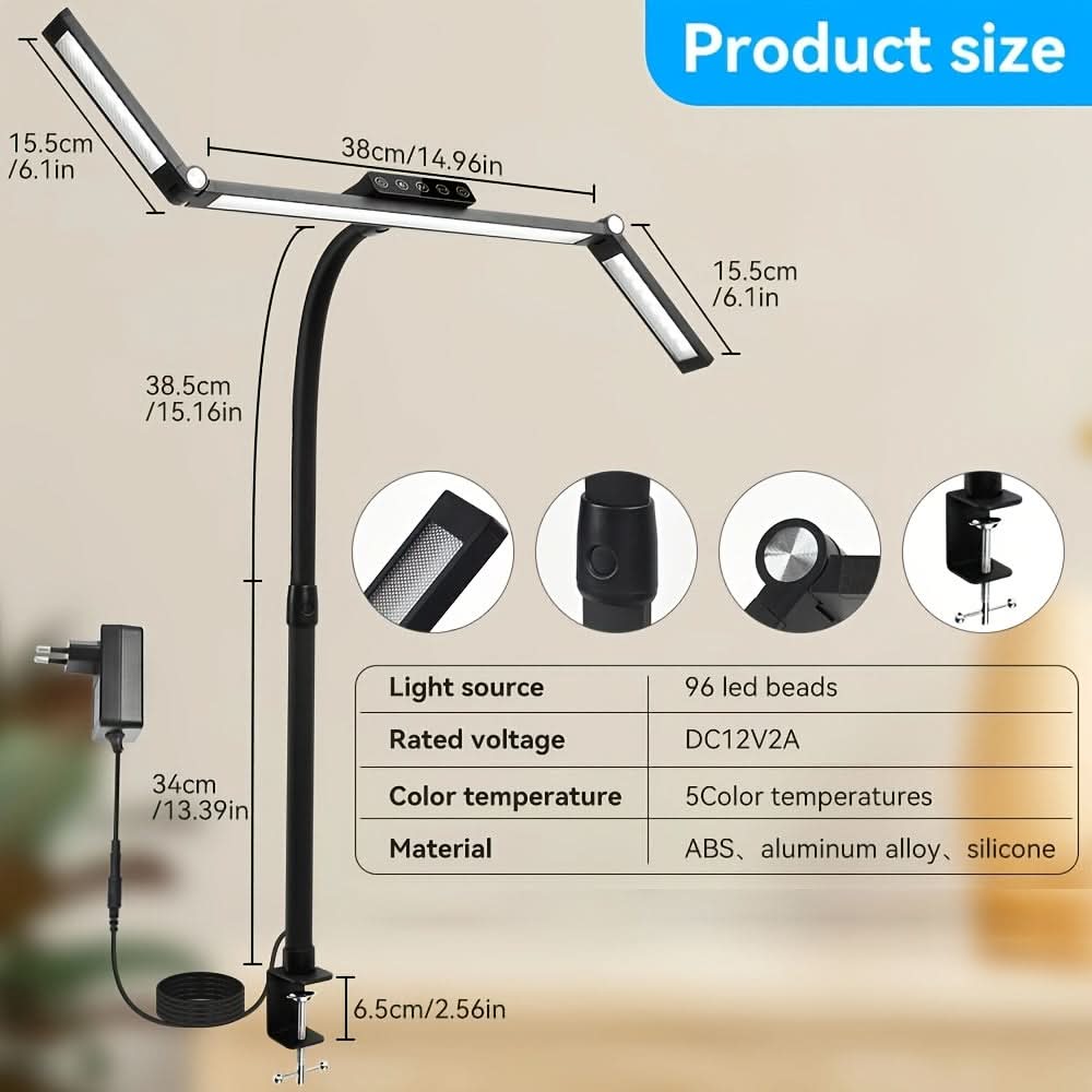 18W LED Work Light with Flexible Goose Neck for Broad Area Lighting