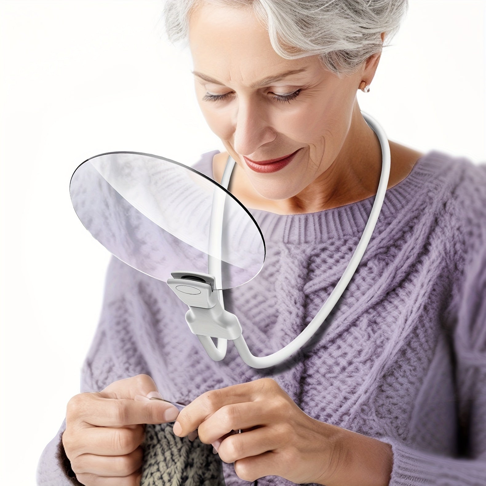 Magnifying Glass with Flexible Gooseneck Handheld Loupe