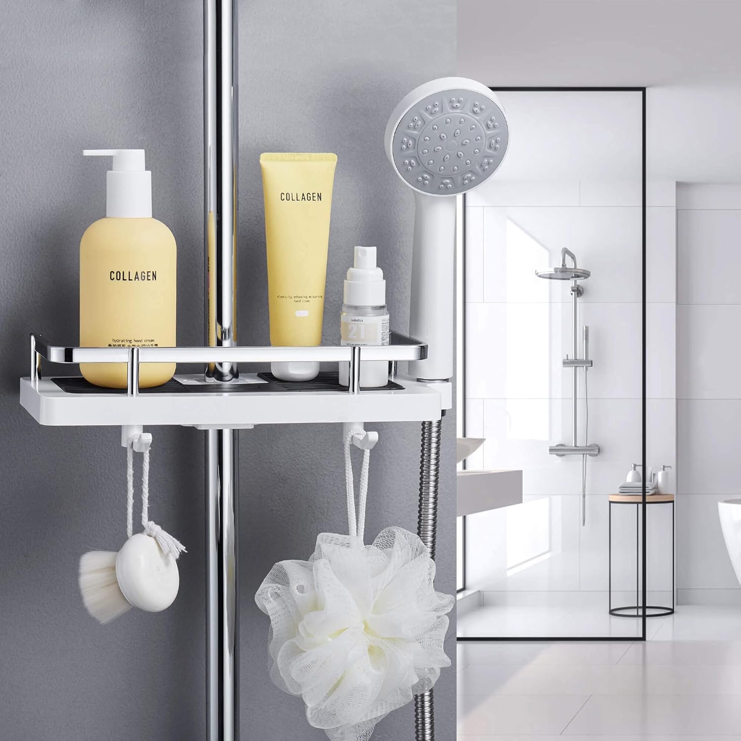 Adjustable | No Drill | Rustproof Stainless Steel | ShowerFlex System