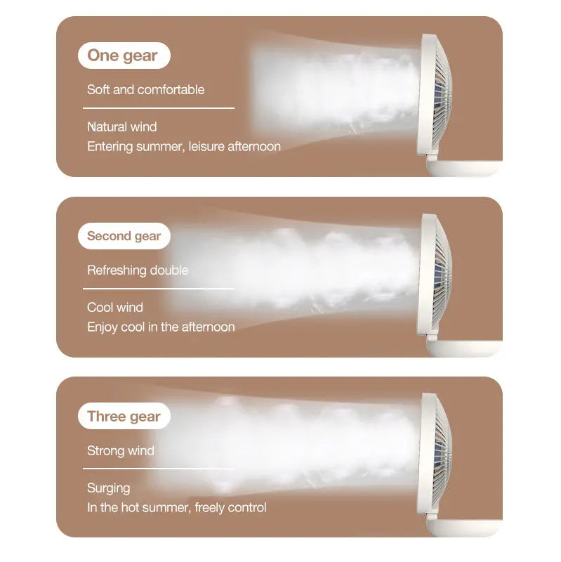 Adjustable Angle Wall-Mounted and Table Fan – Space-Saving Quiet Cooling for Home and Office