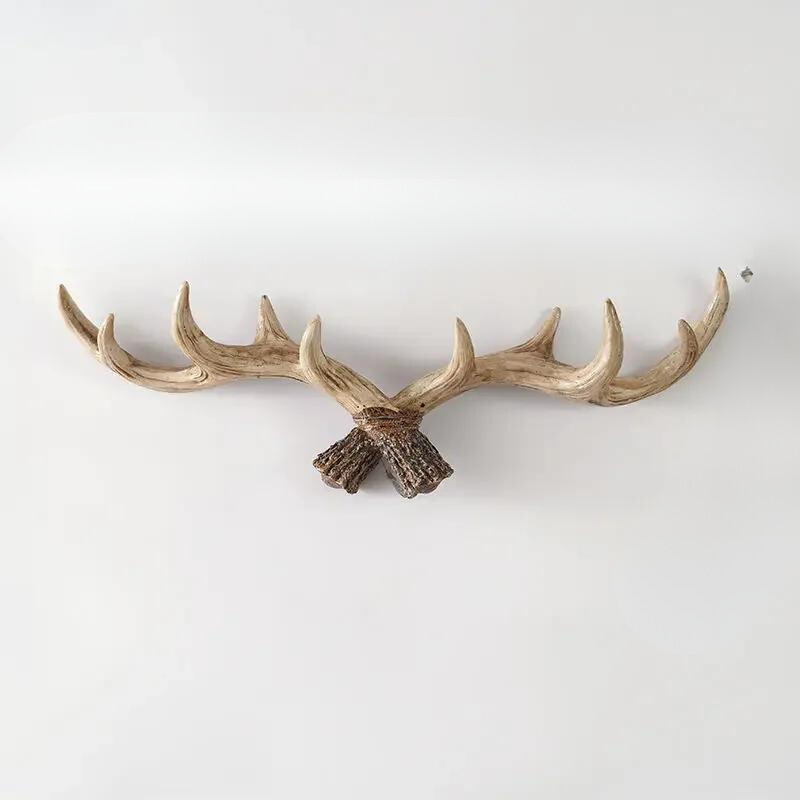 Stylish Wall-Mounted Antler Hook Rack for Entryway Storage