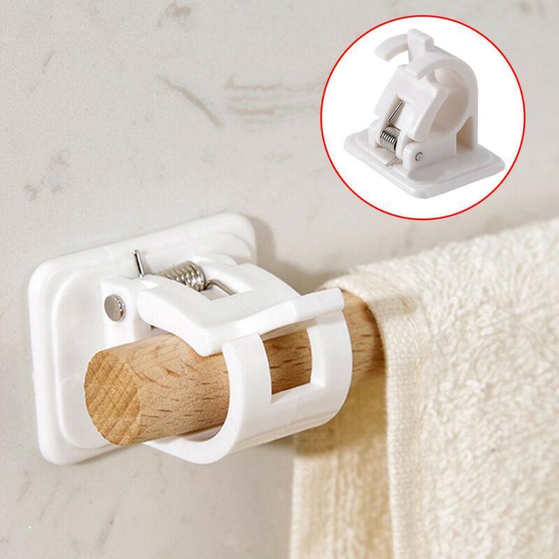 Adhesive Curtain Holders without Drilling | Adjustable & Strong Grip