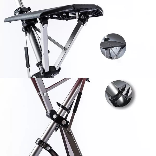 Folding Cane Chair with Seat - Lightweight Portable Walking Stick for Mobility