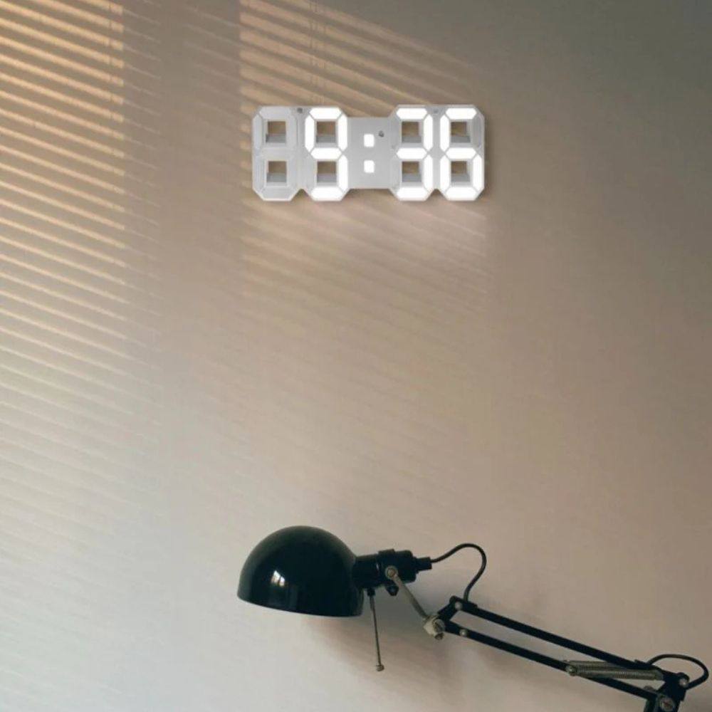 Sleek 3D LED Wall Clock with Adjustable Brightness