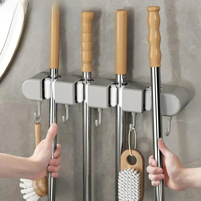 Tool Organizer for Brooms and Mops - Wall-Mounted Storage Solution