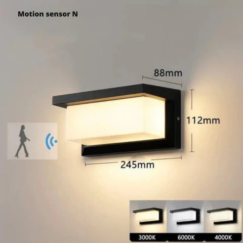 Wall Light with Automatic Activation | Weatherproof for Entrances and Pathways
