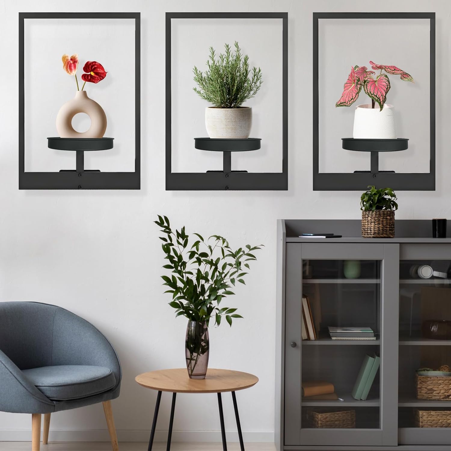 Wall Plant Holder | Contemporary Metal Design | Space-Saving & Versatile