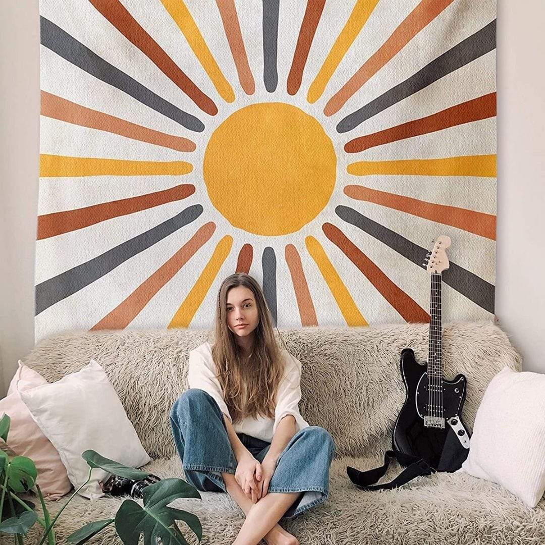 Bohemian Style Wall Decor Featuring Sun Design