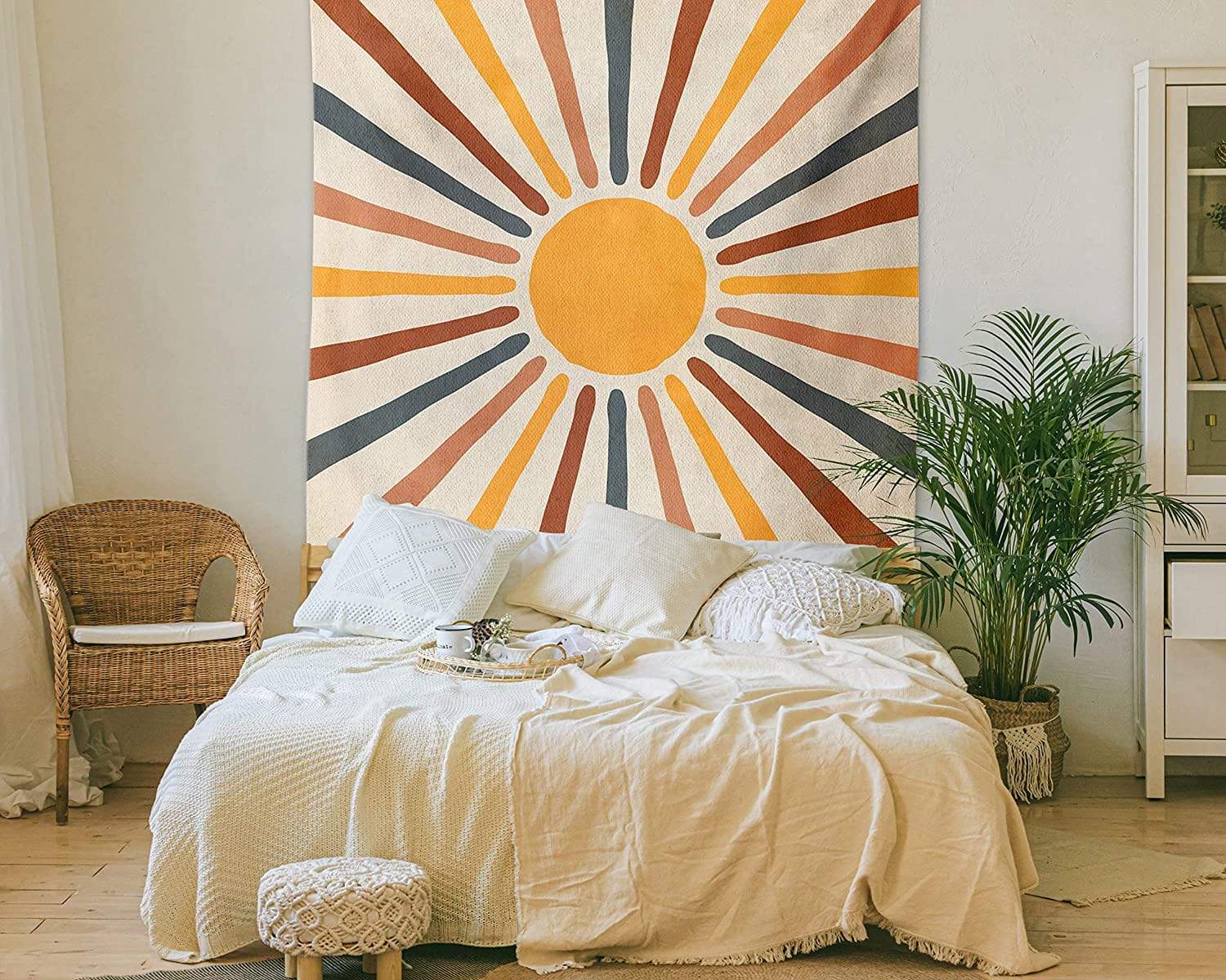 Bohemian Style Wall Decor Featuring Sun Design