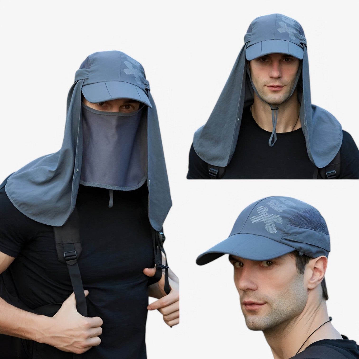 Foldable Water-Resistant UV Hat with Neck Shield