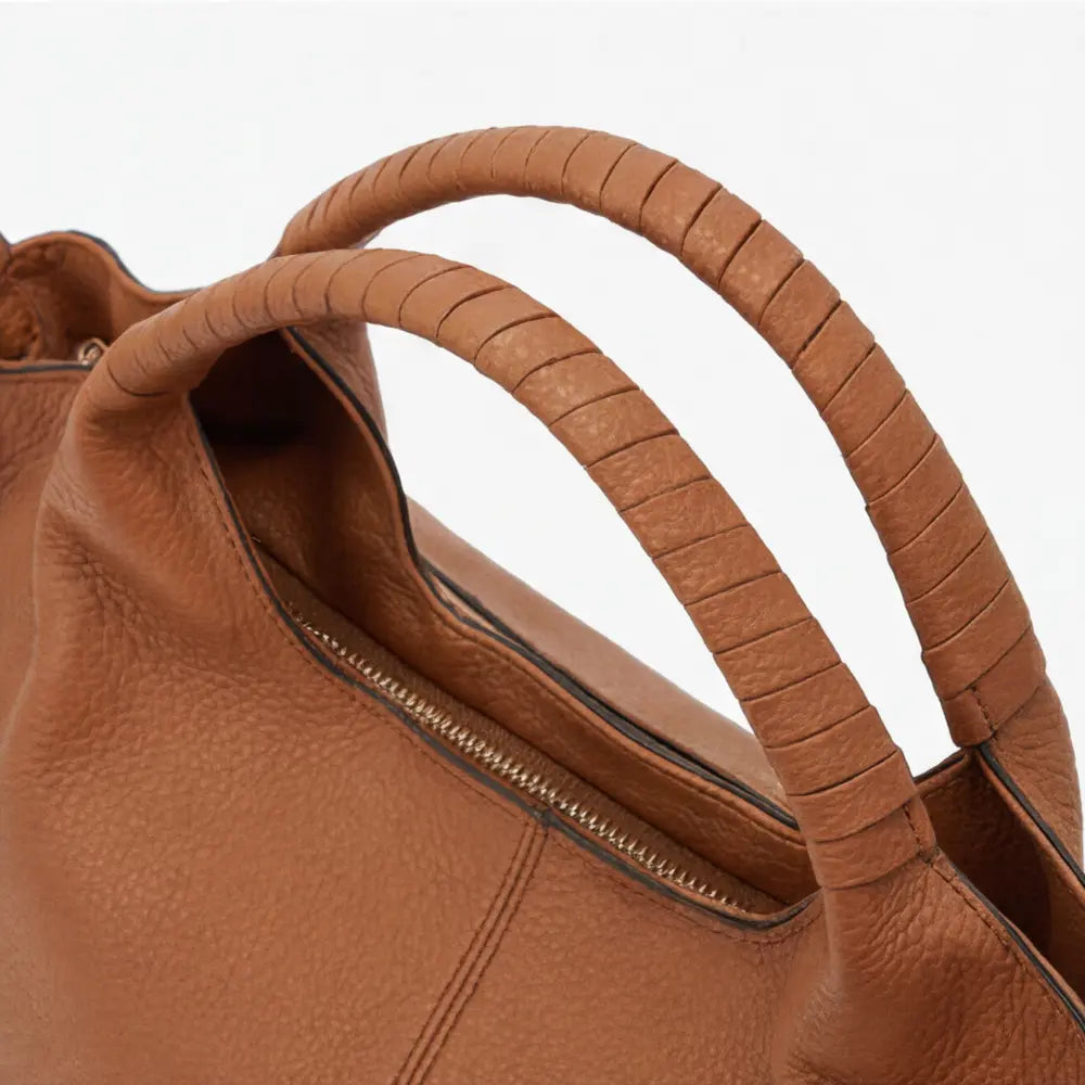 Versatile and Organized Synthetic Leather Hobo Bag