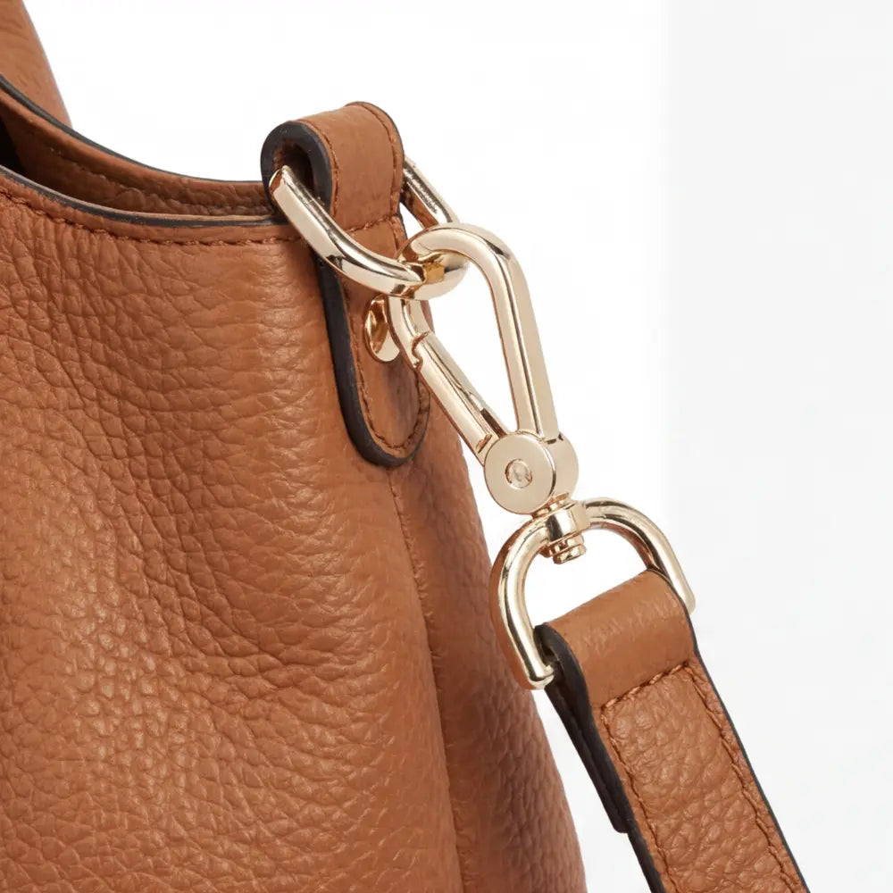Versatile and Organized Synthetic Leather Hobo Bag