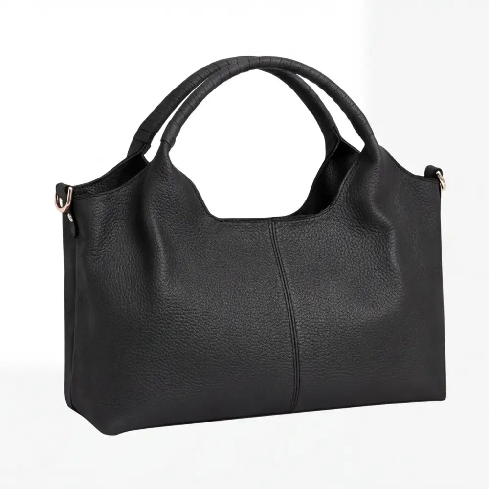 Versatile and Organized Synthetic Leather Hobo Bag