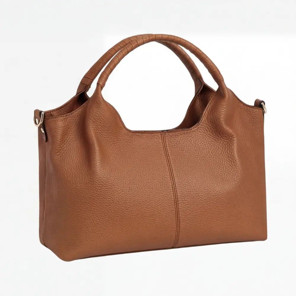 Versatile and Organized Synthetic Leather Hobo Bag