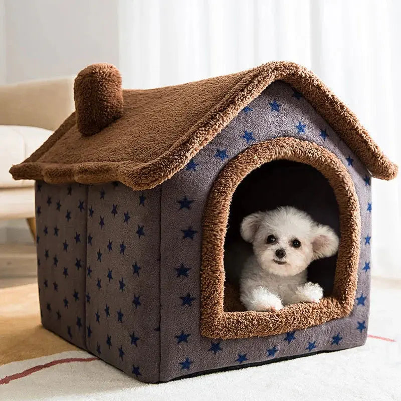 Plush Washable Pet House for Small Dogs and Cats – 4 Design Options