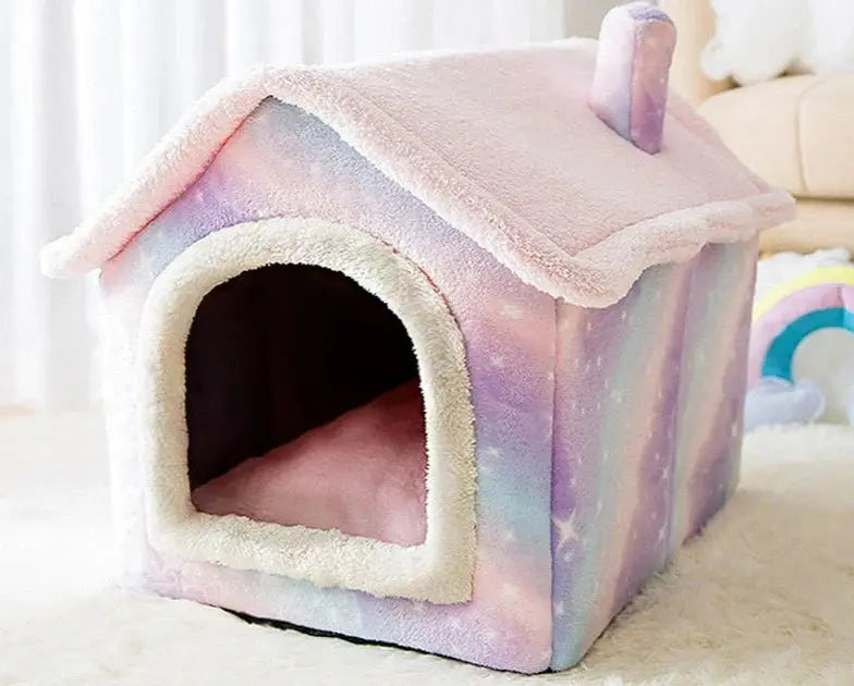 Plush Washable Pet House for Small Dogs and Cats – 4 Design Options