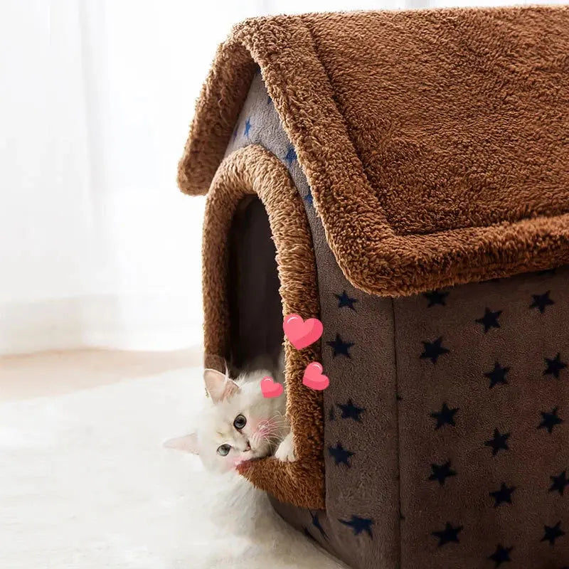 Washable Plush Pet House for Small Dogs and Cats – 4 Styles Available