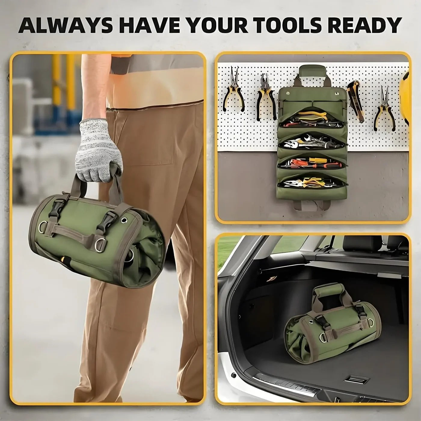 Tool Organizer for Quick Access | Rolled Up and Neat