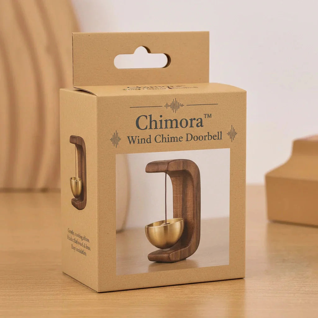 Wooden Wind Chime with Magnetic Singing Bowl