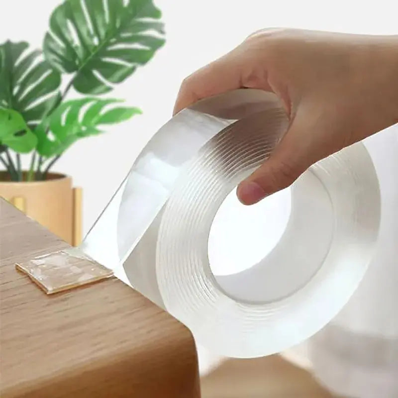 Clear Reusable Adhesive Tape – No Residue Left Behind