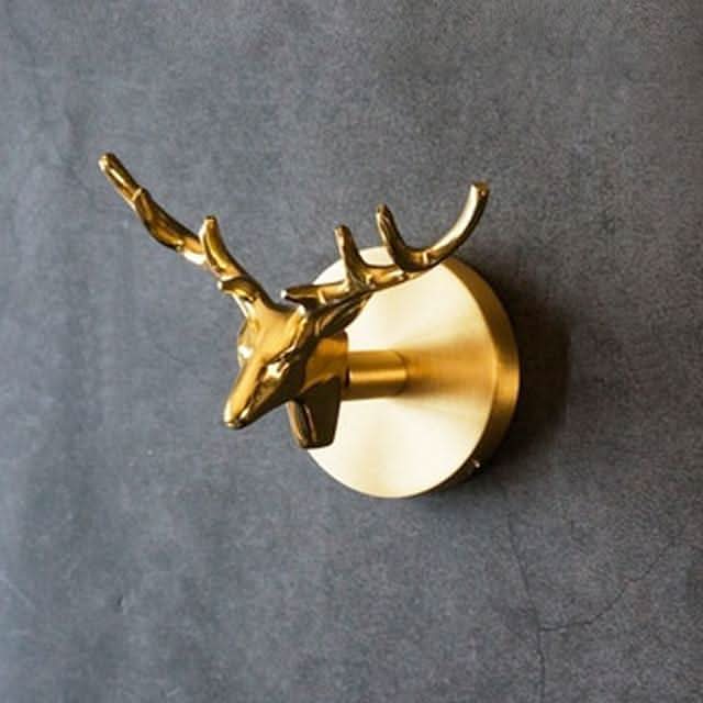Brass Hooks Shaped Like Animal Heads for Entryway Organization