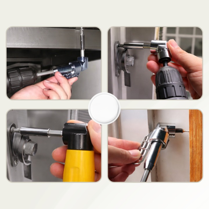 Angle Drill Adapter for Tight Spaces with Magnetic Bit Holder