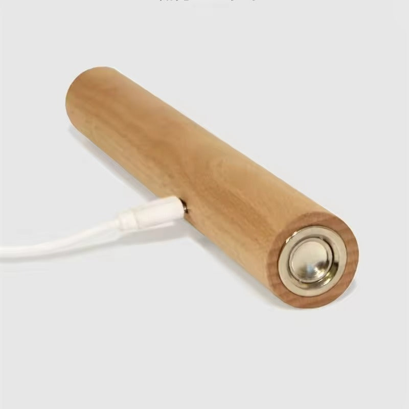 Stylish Wall-Mounted Light Fixture with 9W LED and Wood Accents