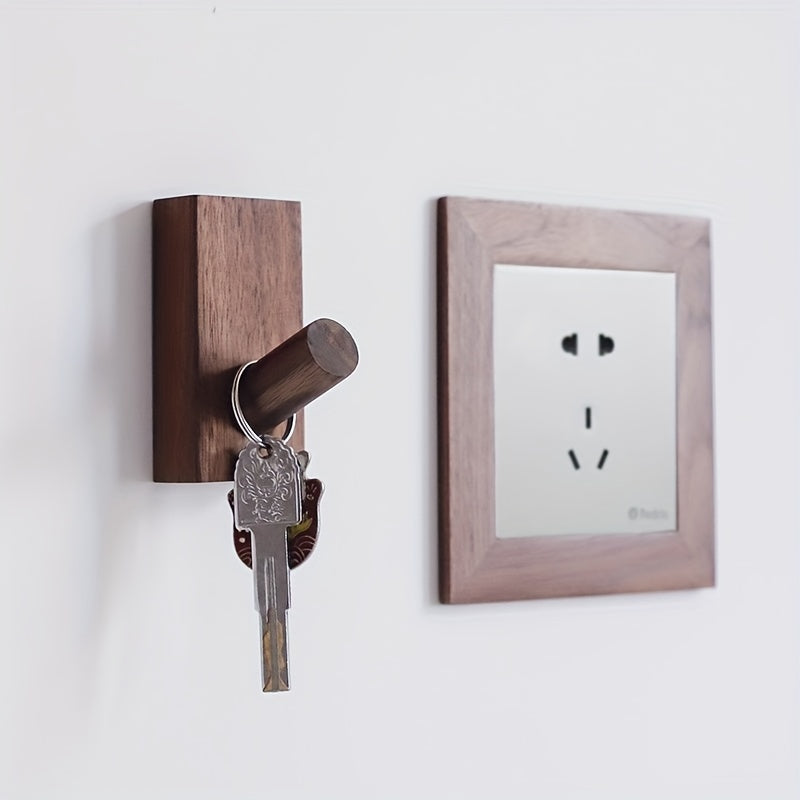 Stylish Wood Wall Hooks - Set of 2 for Home Organization
