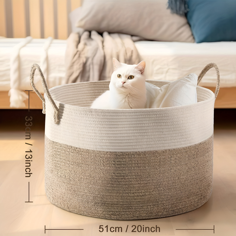 Woven Storage Basket – Large Organizer for Laundry and Toys