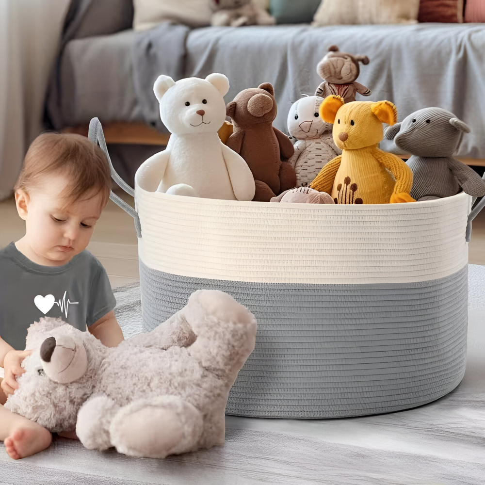 Woven Storage Basket – Large Organizer for Laundry and Toys