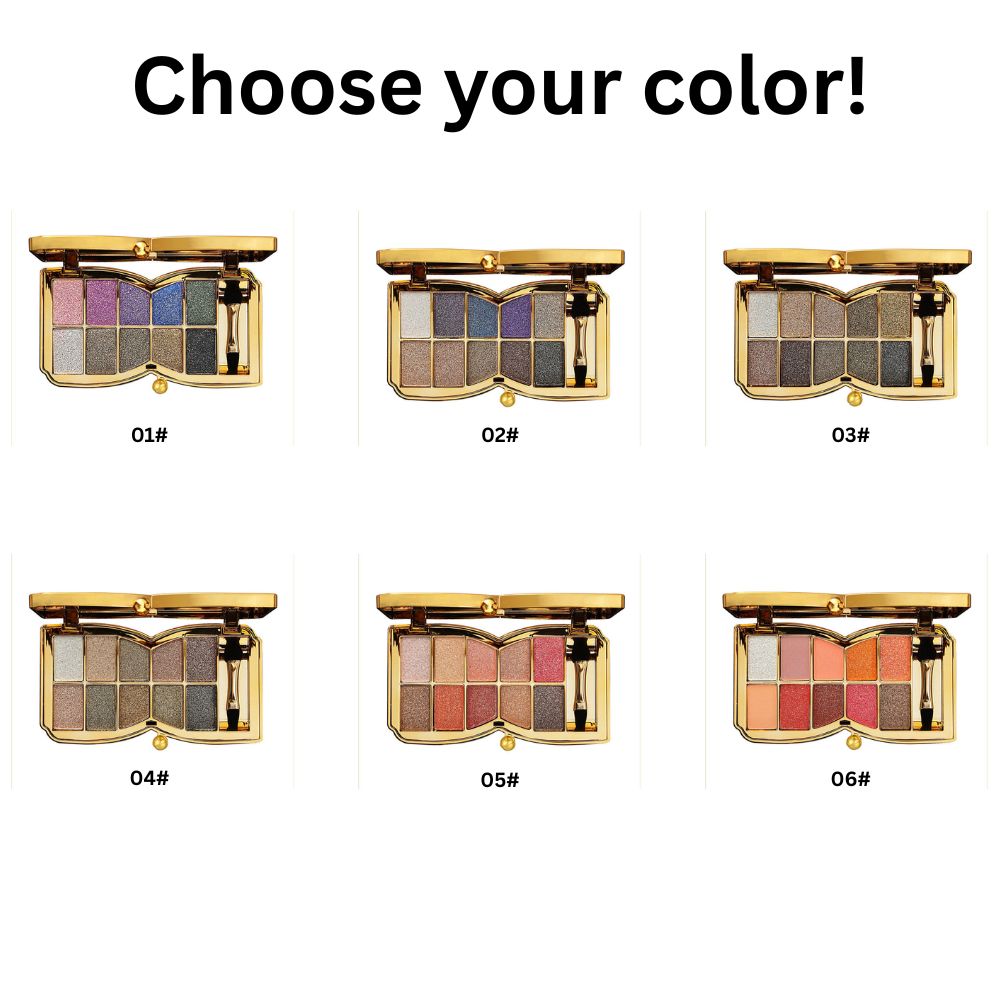 10-Color Sparkly Eyeshadow Palette for Makeup Enthusiasts
