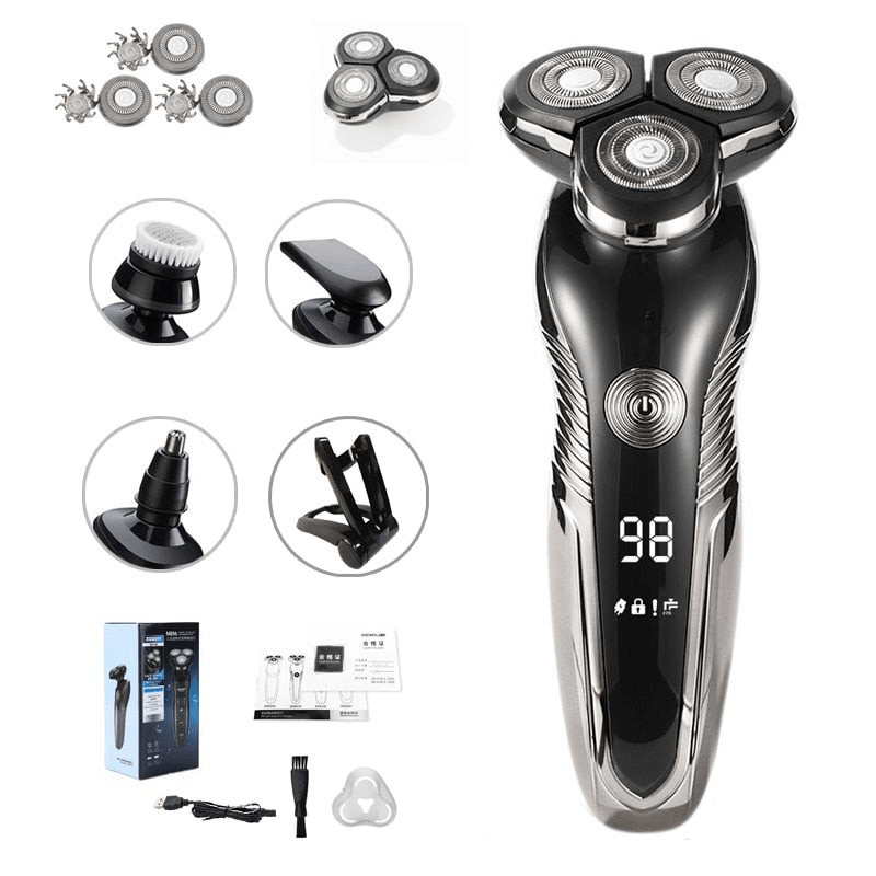 Waterproof Rechargeable Electric Shaver for Wet and Dry Grooming