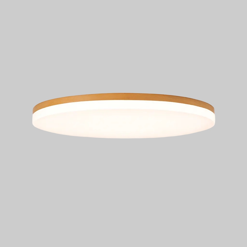 Contemporary LED Ceiling Light with Wood and Metal Accents for Stylish Atmosphere