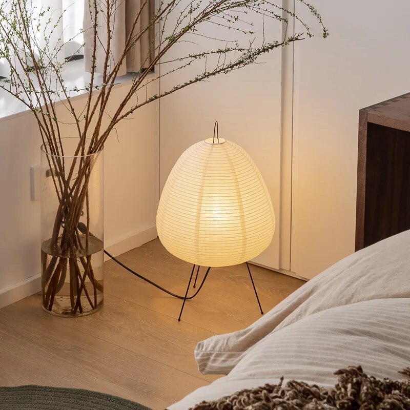 SerenityLight Japanese Rice Paper Lamp – Cozy Atmosphere