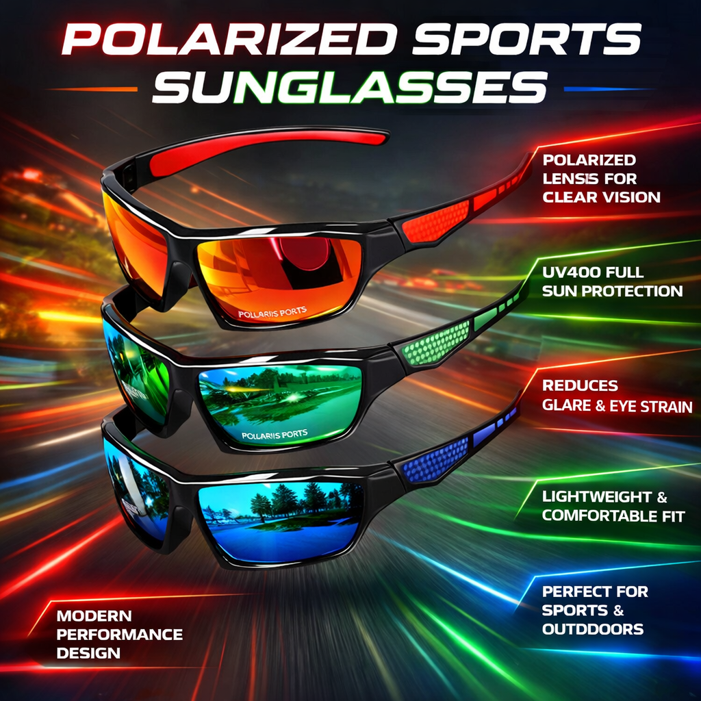 UV400 Protective Polarized Sunglasses for Sports Activities