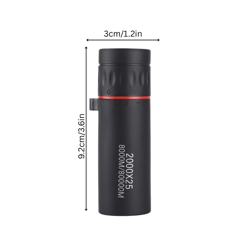 Compact 2000x25 Monocular Telescope for Hiking and Bird Watching