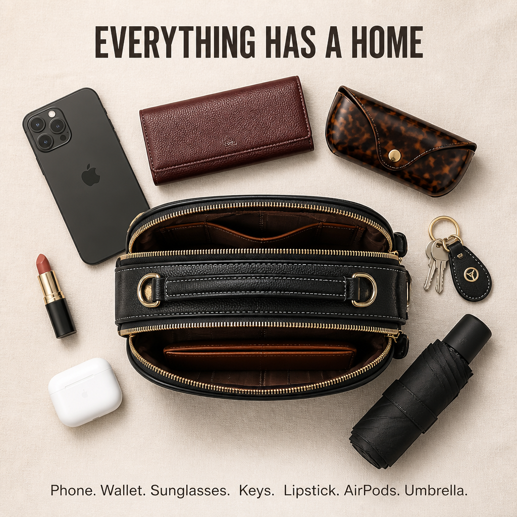 Lumevia™ — Discover Every Essential in 5 Clever Pockets Without Searching