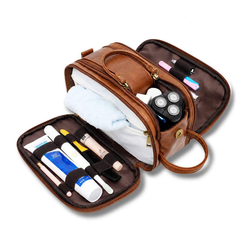 Waterproof Leak-Proof Travel Toiletry Organizer (Wet/Dry Section)