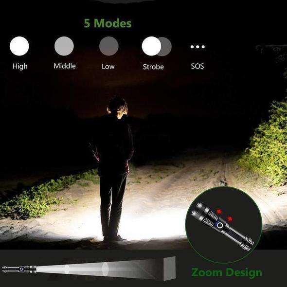 Powerful Flashlight 3000-5000 Lumens with Included Battery