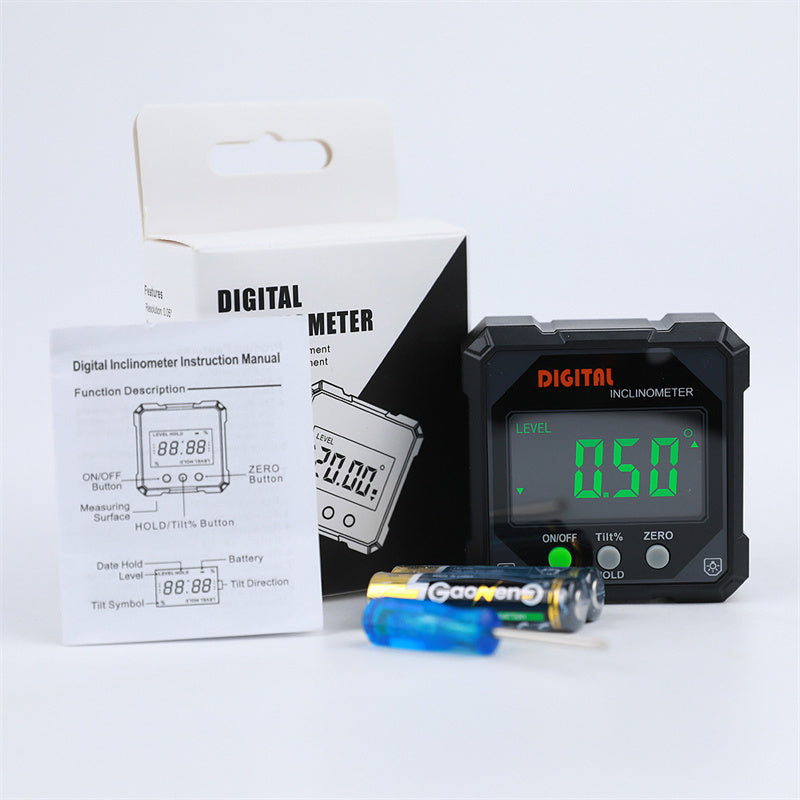 Digital Angle Finder with Magnetic Base - Waterproof Design