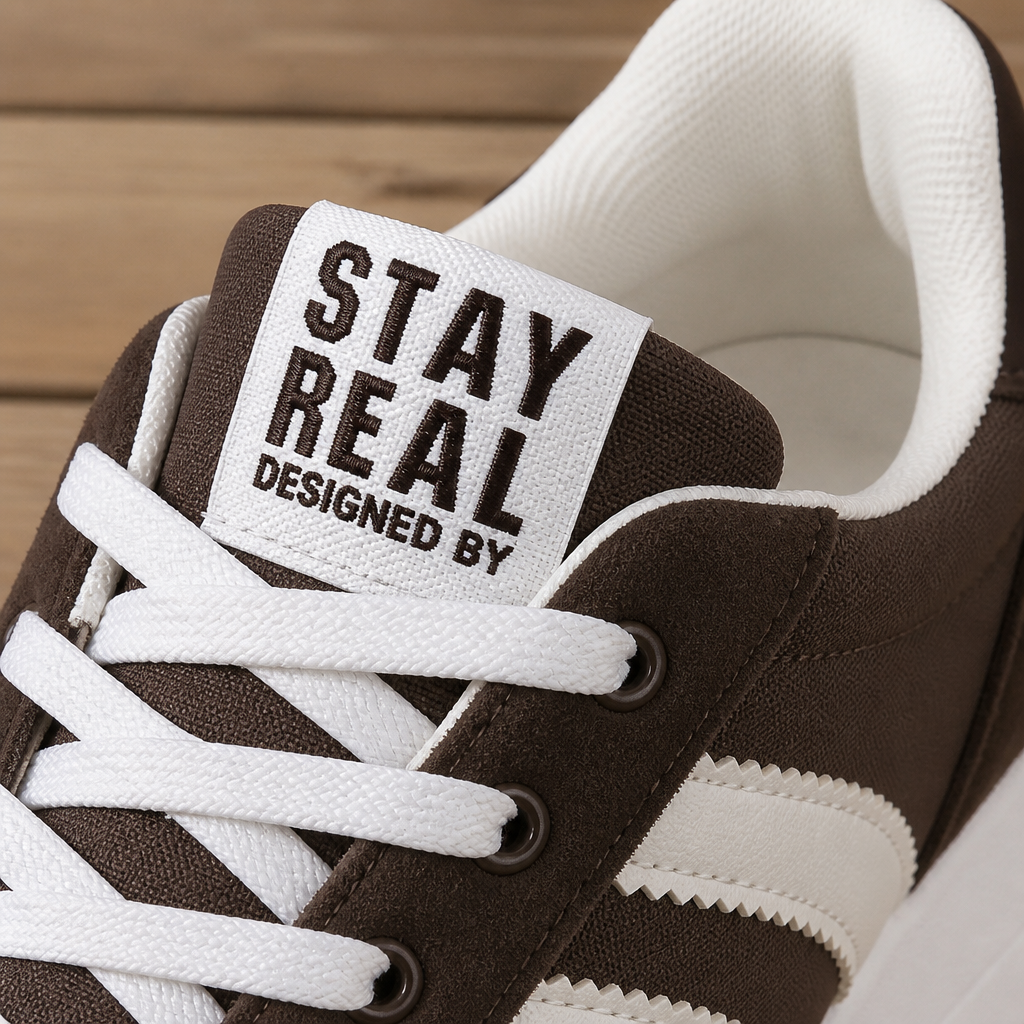 VelouraStep™ – Vintage Platform Sneakers with Padded Comfort Sole