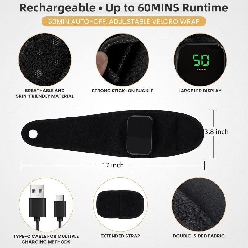 Rechargeable Heat and Vibration Wrist Massage Wrap