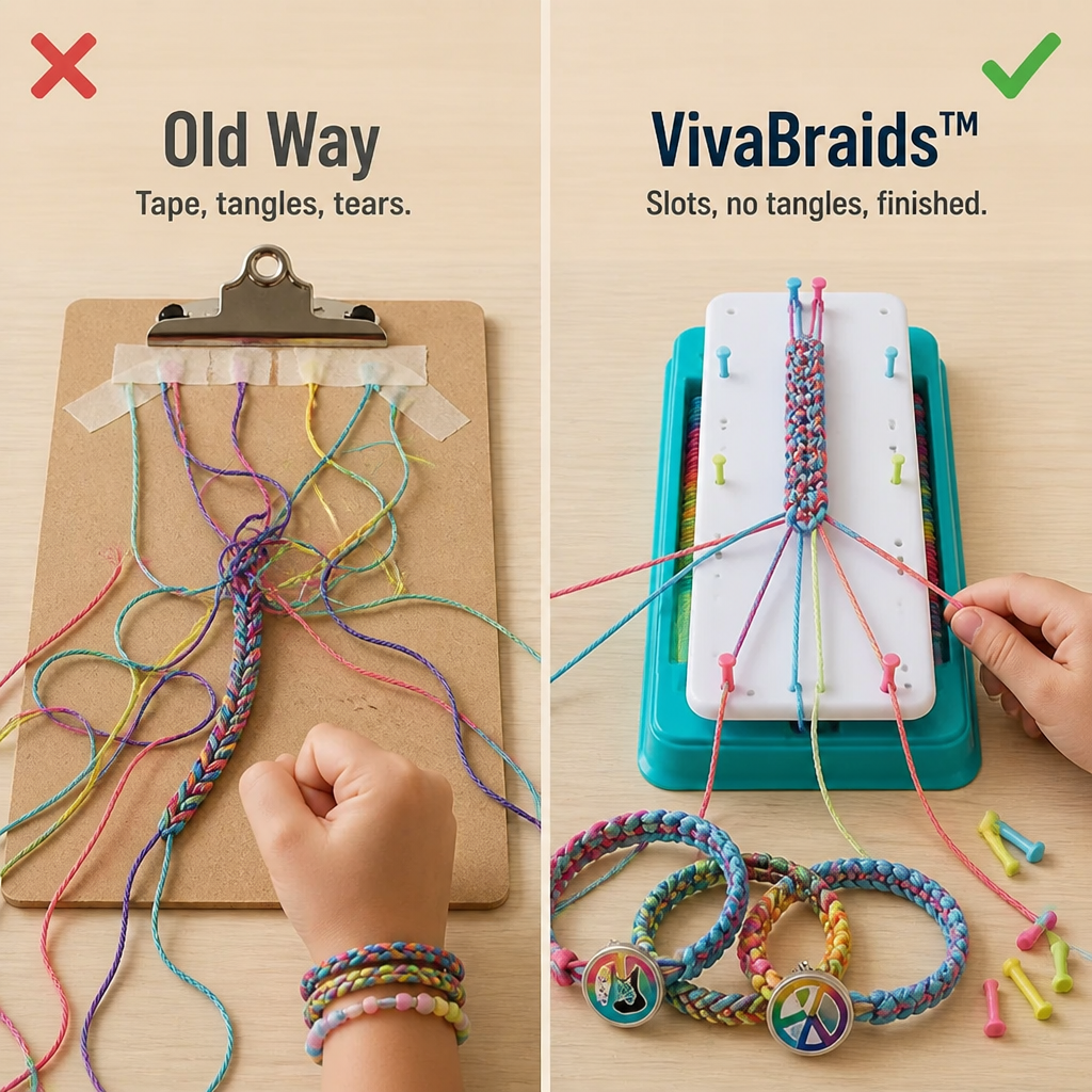 VivaBraids™ — Create Knot-Free Friendship Bracelets She Will Truly Complete