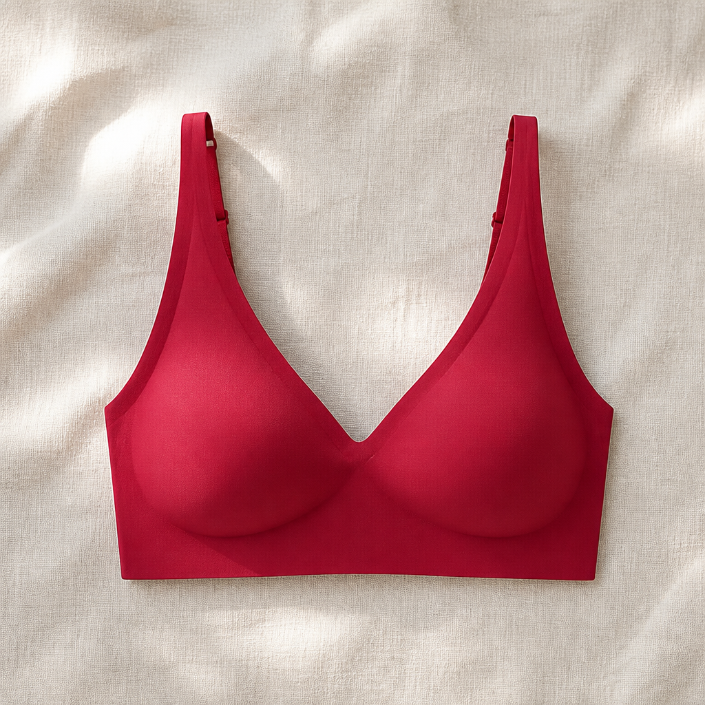 LumiFit™ – Wireless Seamless Bra with Softly Padded V-Neck Cups