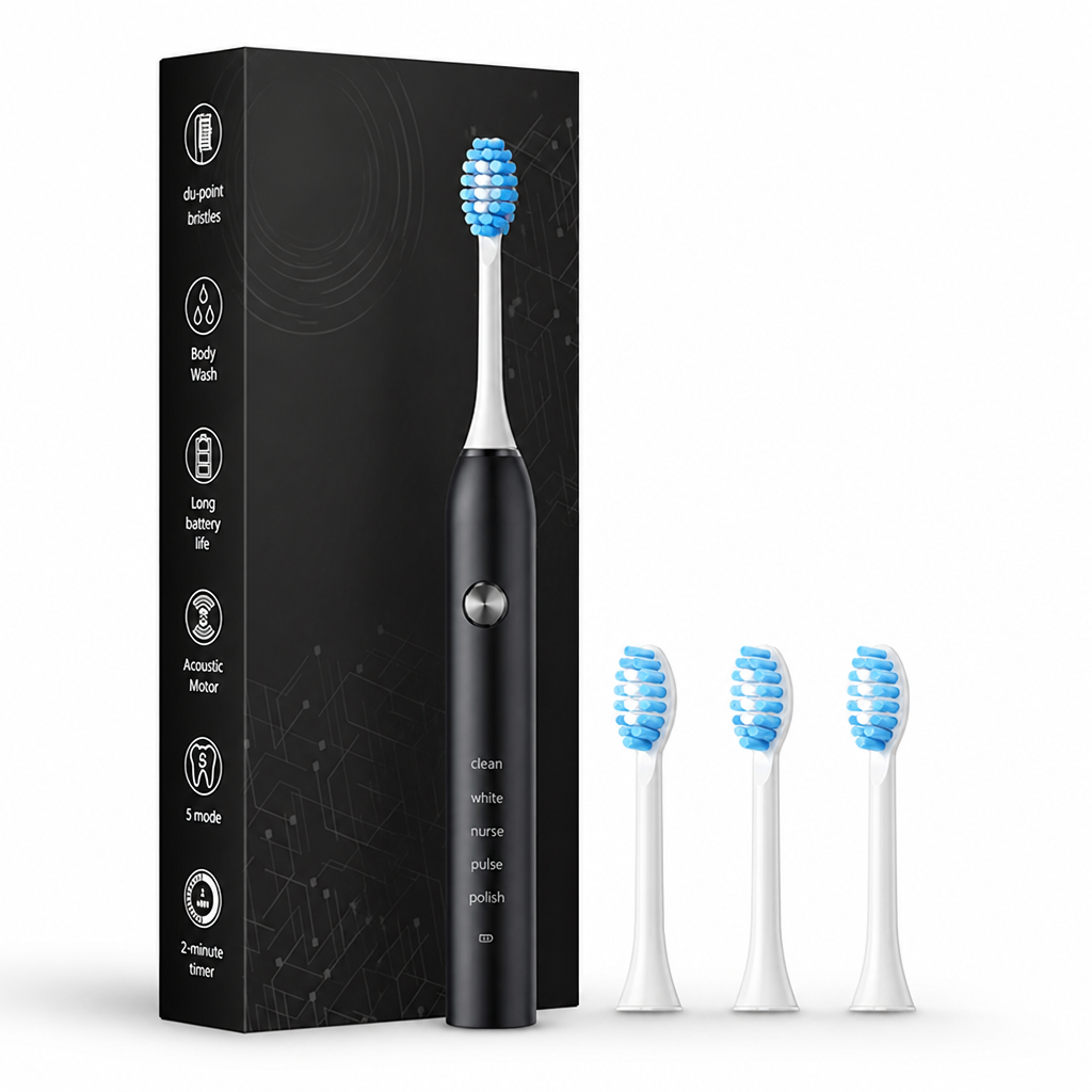 High-Speed USB-Rechargeable 5-Mode Electric Toothbrush