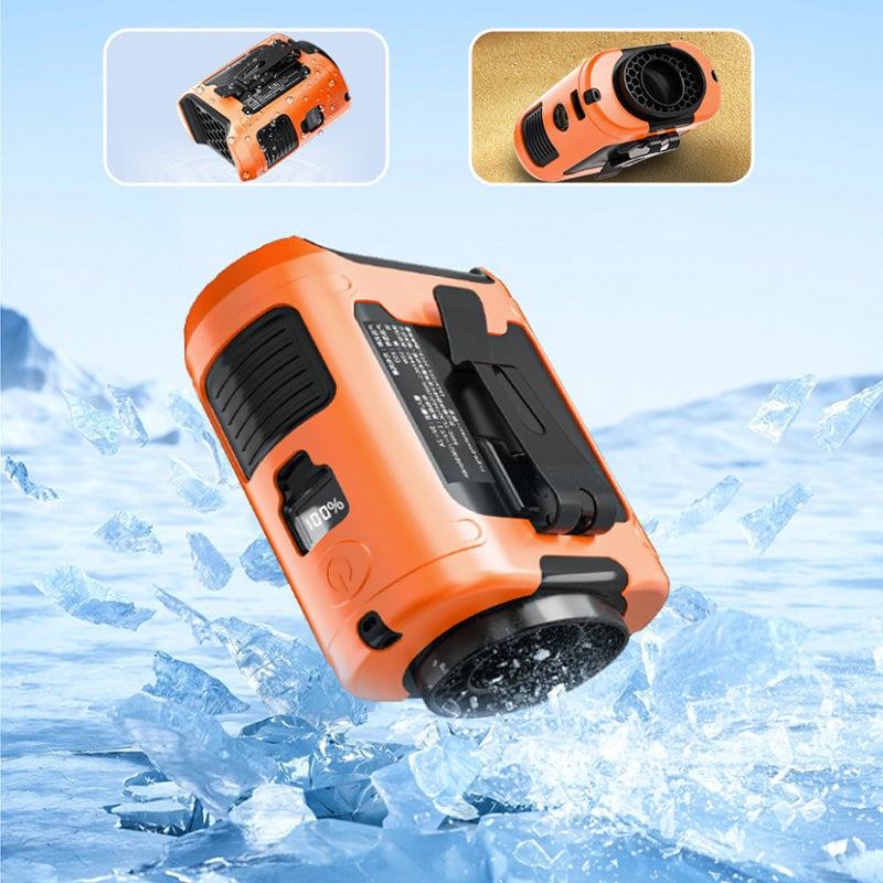 Rechargeable Waist Fan with Clip – Hands-free Design