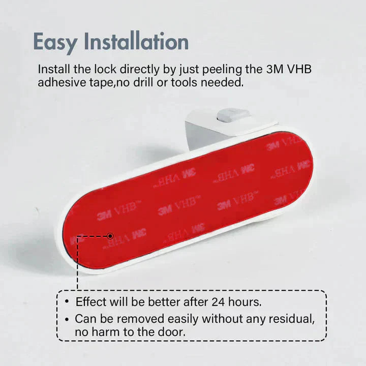 Child Safety Lock with Self-Adhesive Design – No Tools or Drilling Required